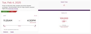 Korean Air award booking via Virgin Atlantic